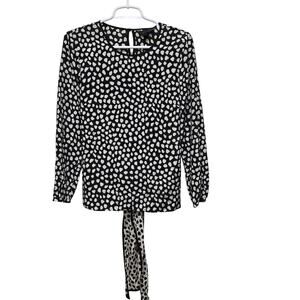 J.Crew Silk Abstract Dot Tie-Back Blouse Women’s 6